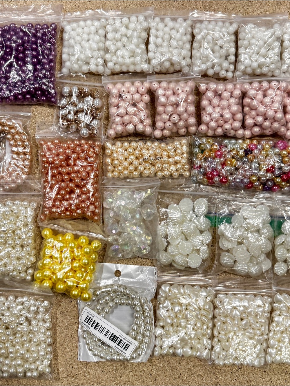 3lb 12.8oz Assorted Faux Pearl Bead Mix - Multicolor Decorative Craft Beads